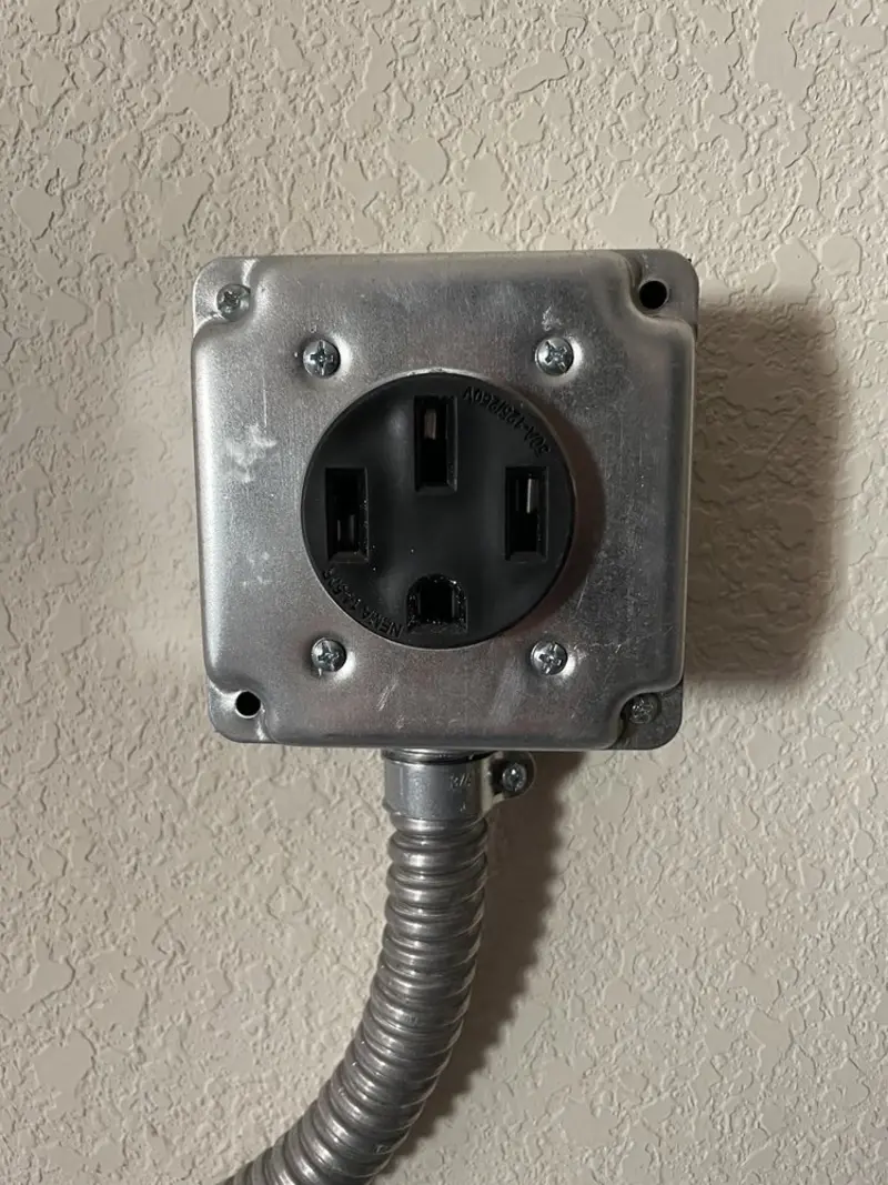NEMA 14-50 outlet installed for Smart Home Electrical in Huber Ridge